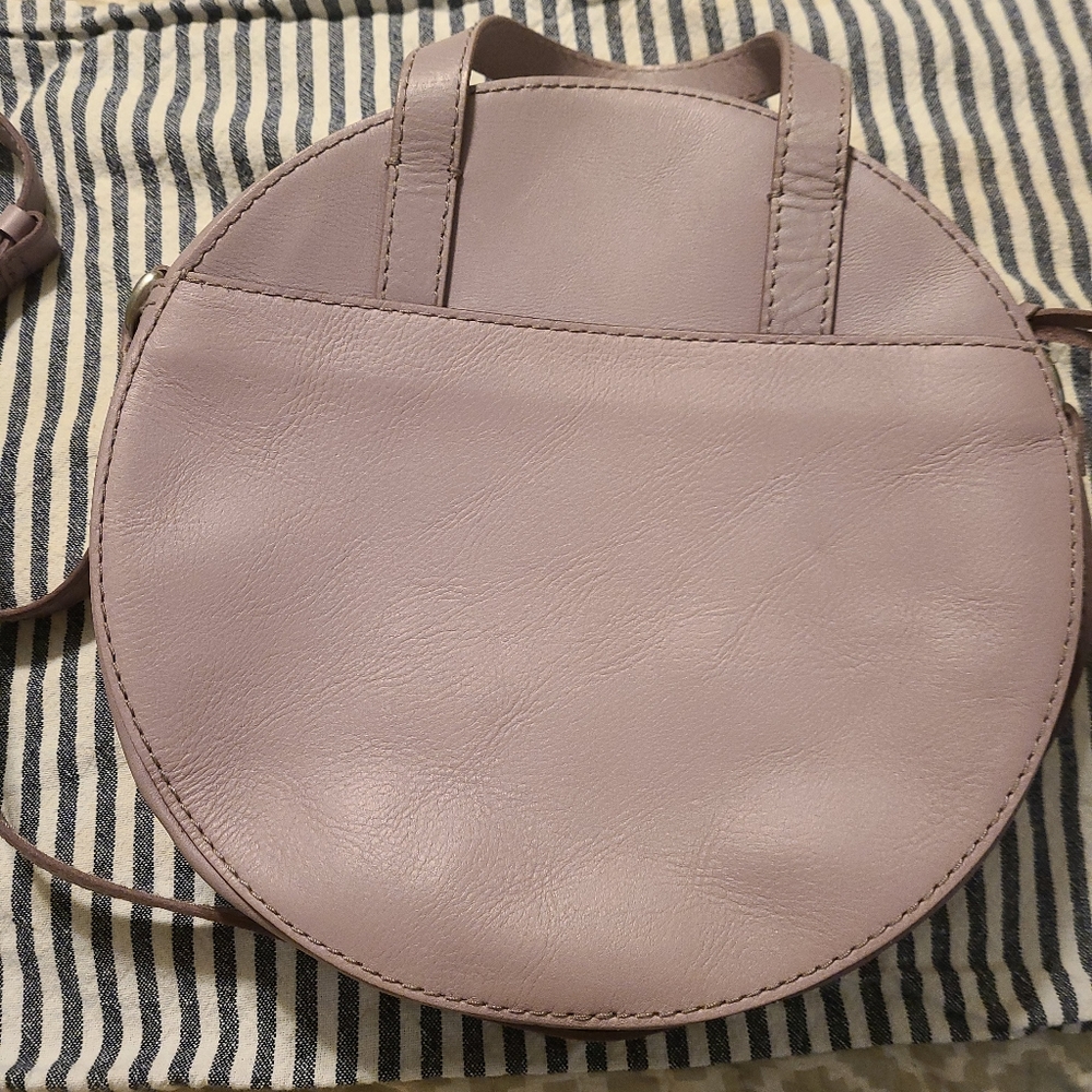 Madewell juno circle purple leather crossbody bag